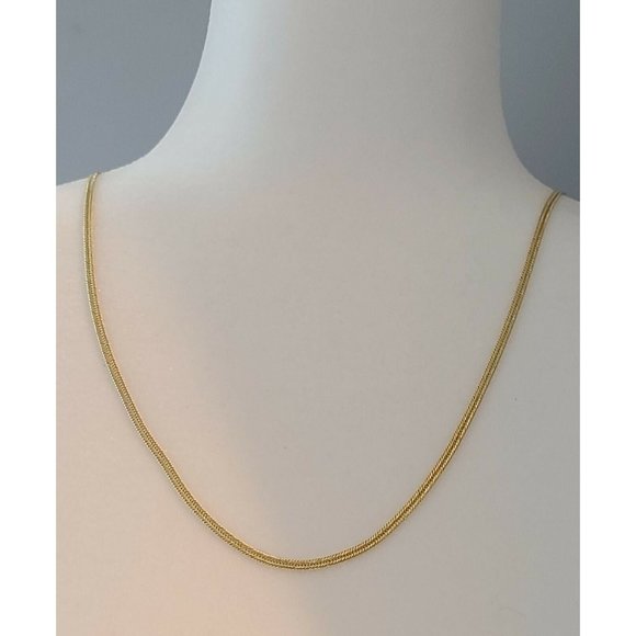 18K Saudi Real Gold Necklace 750 Fine 20” Long Curb Chain - Picture 7 of 9